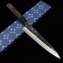 三浦刃物MIURA KNIVES 青紙スーパー割り込み 牛刀 紫檀柄 21cm