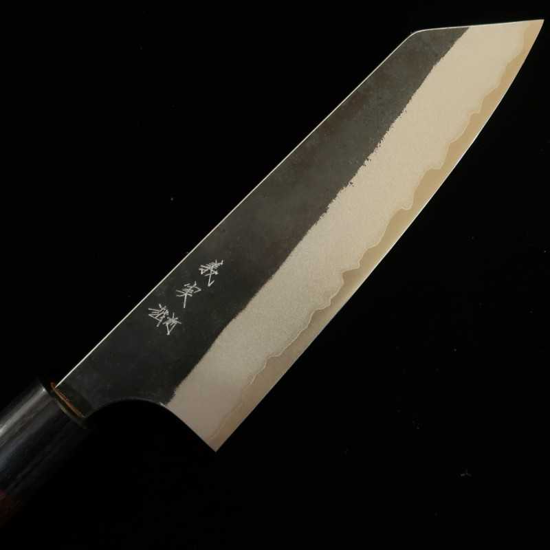 加藤 義実YOSHIMI KATO 青紙スーパー 黒打 文化包丁 紫檀栗型柄 17cm