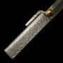 冨田作 肥後小刀 極軟鉄鍛造 鎚目乱刀 ナイフ型 小サイズ 桐箱入り 4.2mm
