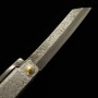 冨田作 肥後小刀 極軟鉄鍛造 鎚目乱刀 ナイフ型 大 桐箱・収納袋付き 7.5cm