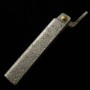 冨田作 肥後小刀 極軟鉄鍛造 鎚目乱刀 ナイフ型 大 桐箱・収納袋付き 7.5cm