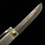 冨田作 肥後小刀 極軟鉄鍛造 剣型鎚目乱刀　白鋼 桐箱・収納袋付き 7.5cm