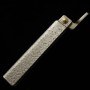 冨田作 肥後小刀 極軟鉄鍛造 剣型鎚目乱刀　白鋼 桐箱・収納袋付き 7.5cm
