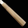 三浦佩 Miura Obidama 切付柳刃 銀三鋼 朴八角柄 左利き用 27/30cm