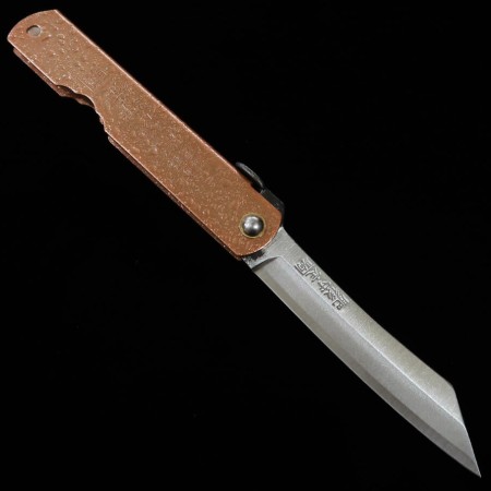 永尾かね駒製作所KANEKOMA 肥後守 HIGONOKAMI 青紙割込 - 水飛沫 ‐ ピンク 7.2cm