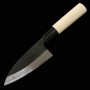 左頼光 HIDARI YORIMITSU 小出刃 SK材 黒打ち 朴柄 12cm