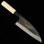 左頼光 HIDARI YORIMITSU 出刃 SK材 黒打ち 朴柄 16.5cm