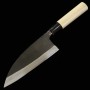 左頼光 HIDARI YORIMITSU 出刃 SK材 黒打ち 朴柄 16.5cm