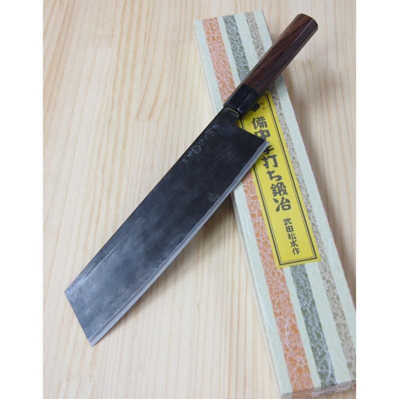 武田刃物TAKEDA 備中手打ち鍛冶 日立青紙スーパー鋼 キリツケ 24CM