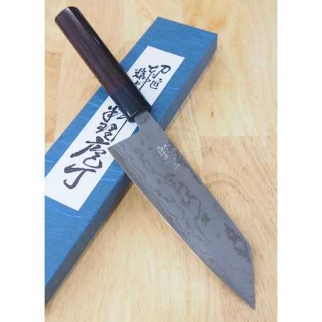 三浦刃物MIURA KNIVES 銀龍 青二鋼ダマスカス 文化包丁 16.5cm