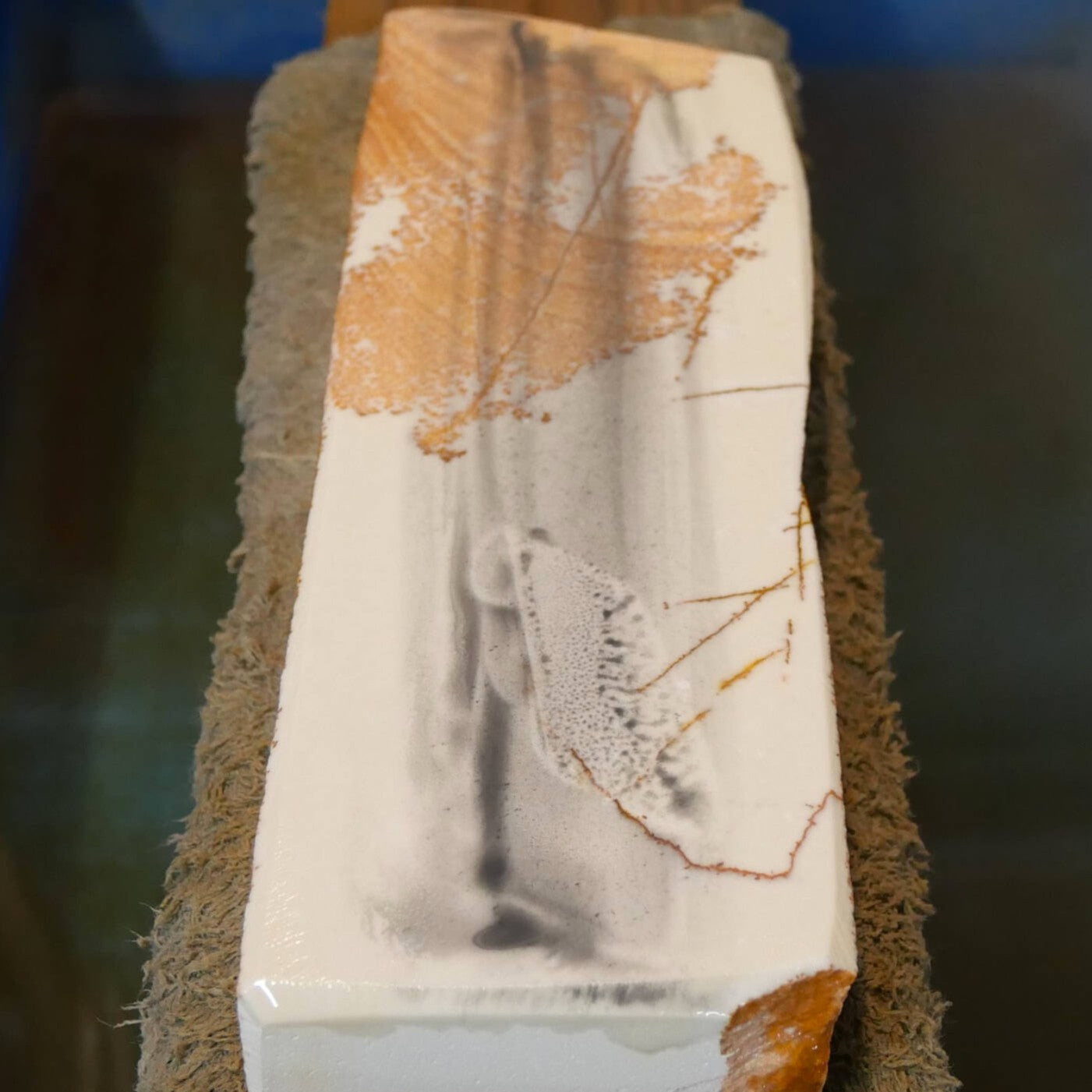 Mio Tsukushi Hime Pedra de Amolar Natural Iyo Meito NM17 Sakura 75×195×26mm