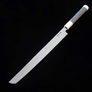Sakimaru Takohiki SUISIN White Steel Fuji-Honyaki Mirror Finish Ebony Octagonal Handle (300mm)
