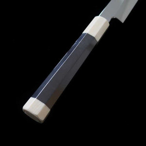 Sakimaru Takohiki SUISIN White Steel Fuji-Honyaki Mirror Finish Ebony Octagonal Handle (300mm)