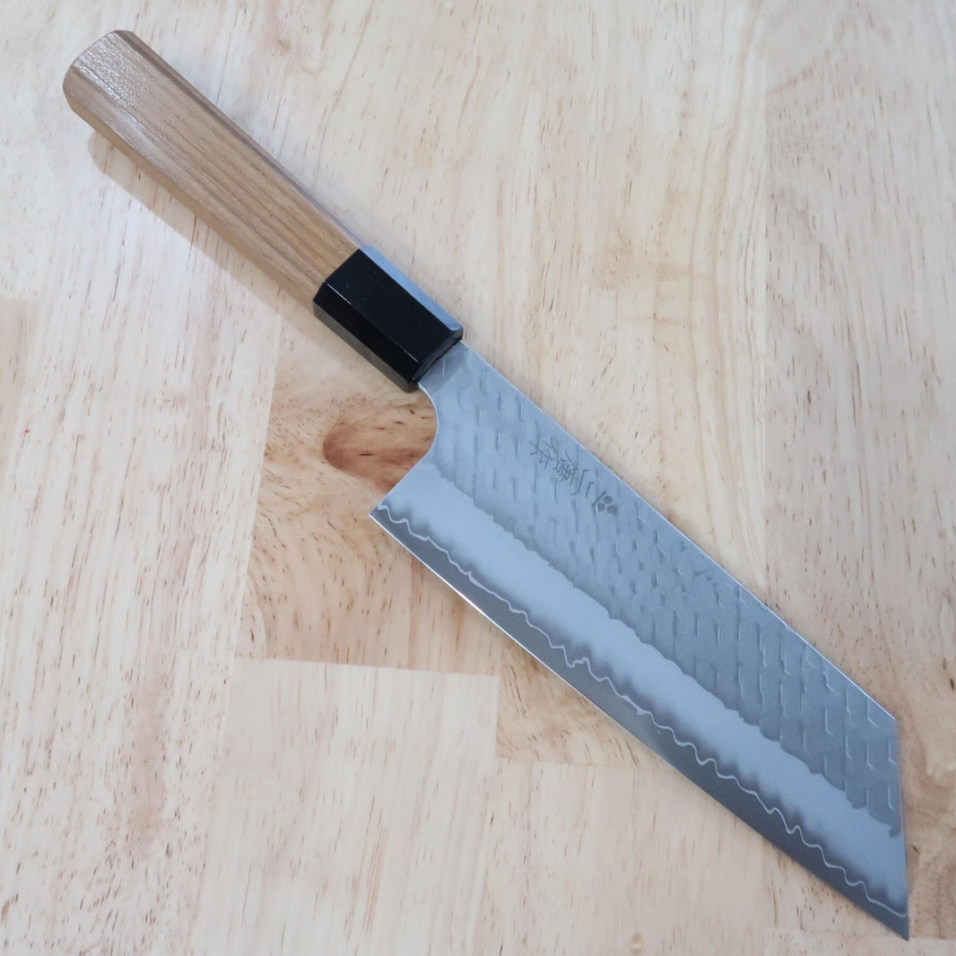 Nakiri NIGARA SG2 polido martelado com cabo octogonal de teca (180mm)