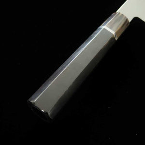 SUISIN Acier blanc, forge intégrale, Gyuto japonais, finition miroir, manche octogonal en ébène avec fil argenté (270 mm)