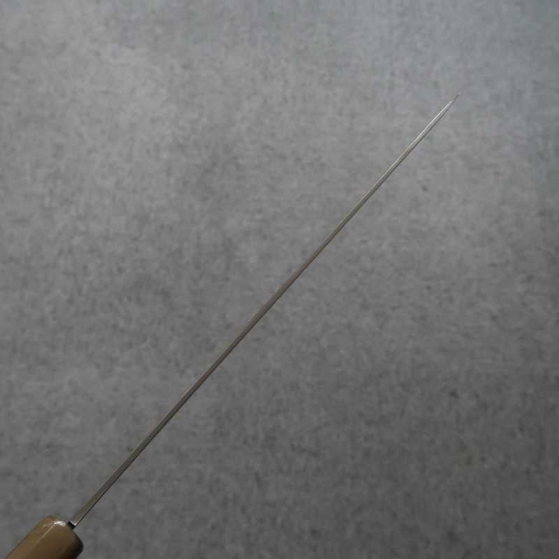 SUISIN acier blanc Fuji Hon-yaki, forme de couteau, finition miroir intégrale, manche triple en bois de serpent argenté (300 mm)
