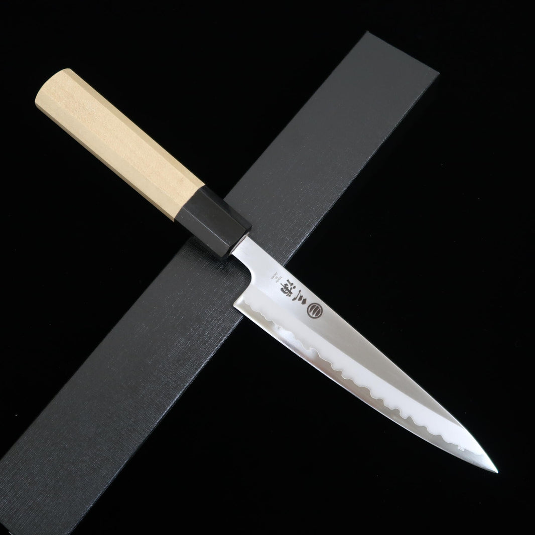 MIURA Petty Shirogami #1 Acier inoxydable laminé Manche octogonal en magnolia (135 mm / 150 mm)