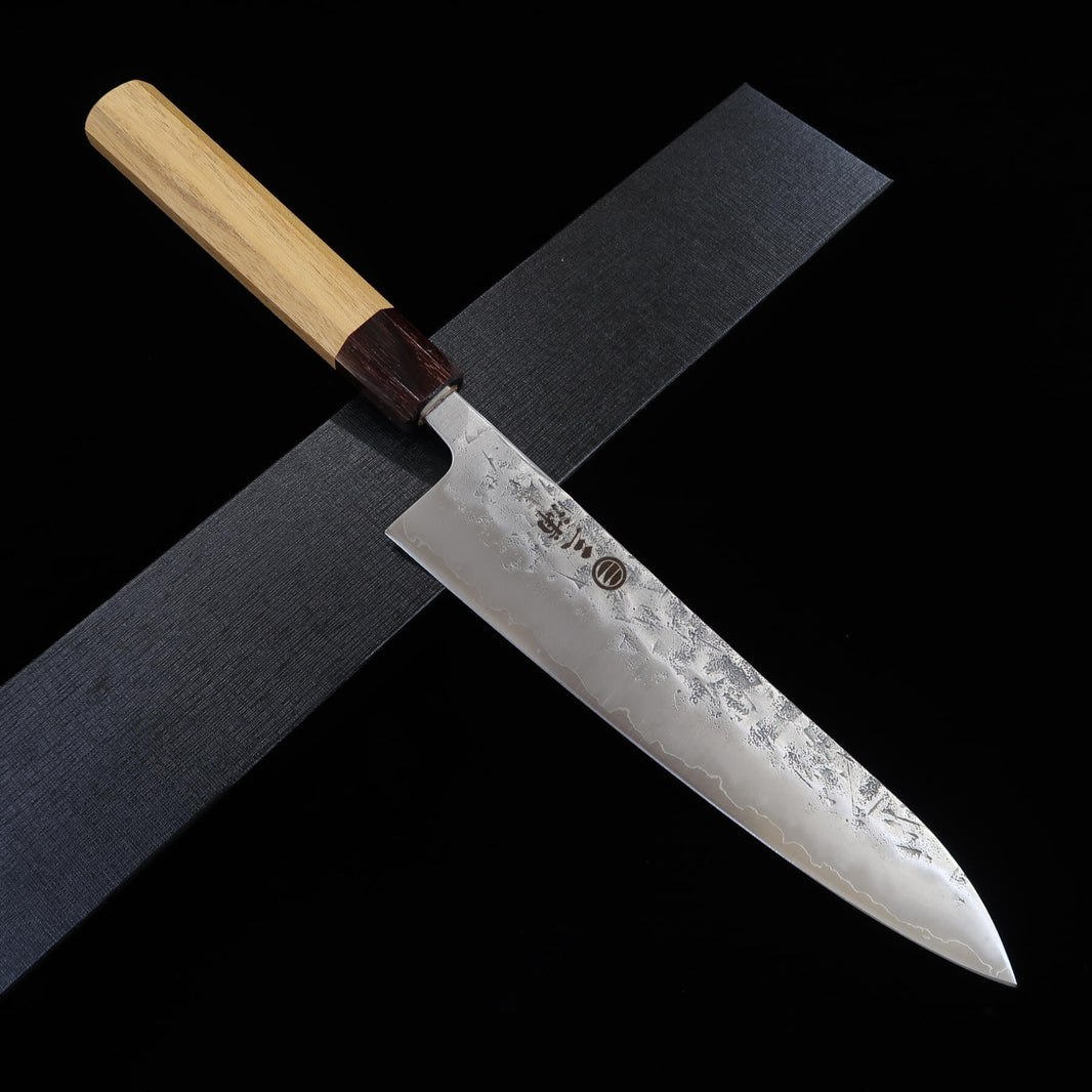 Miura Faca Gyuto SLD Semi-inox Acabamento Nashiji Cabo em Keyaki (210/240mm)