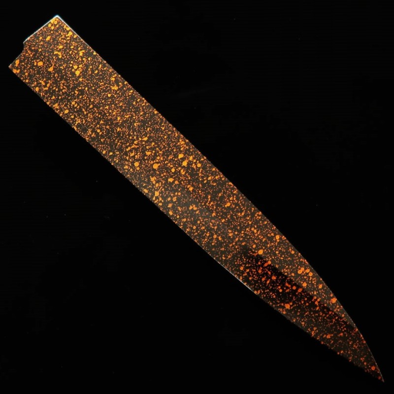 柳刃用 塗り鞘 （金茶・暗）ピン穴無し (240/270mm)