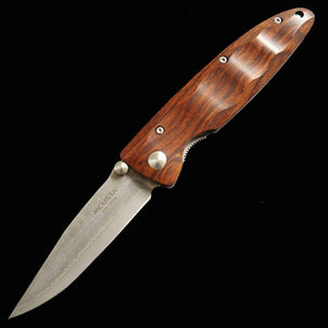 Navaja plegable MCUSTA Classic Wave Damasco Ironwood MC-0018D (85 mm)