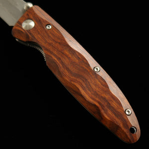Navaja plegable MCUSTA Classic Wave Damasco Ironwood MC-0018D (85 mm)