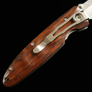 Navaja plegable MCUSTA Classic Wave Damasco Ironwood MC-0018D (85 mm)