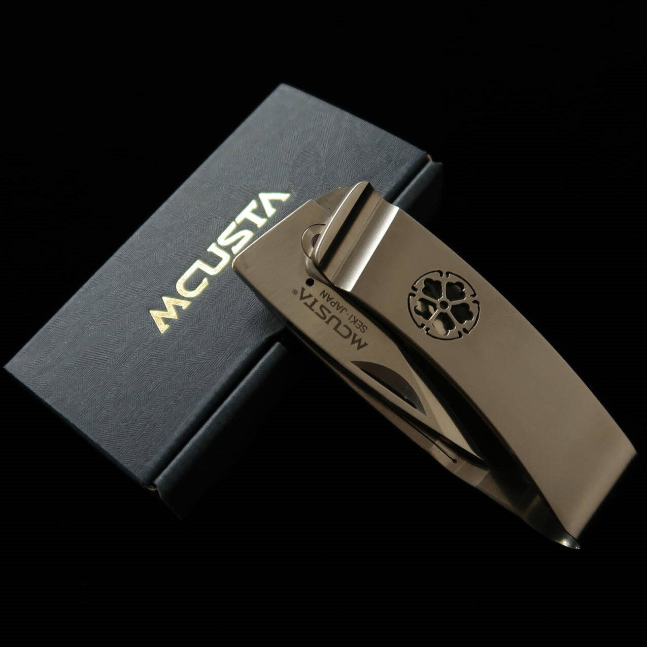 MCUSTA Clip de poche "Kamon" Kikyo MC-0082 Couteau pince-argent (50 mm)