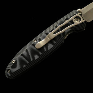 MCUSTA Classic Wave Damasco Micarta azul Cuchillo plegable MC-0010D (85 mm)