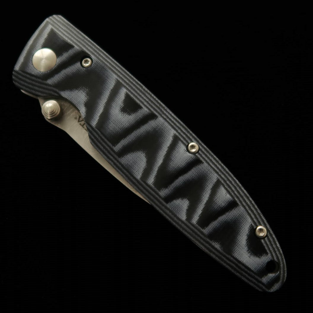 MCUSTA Classic Wave Damasco Micarta azul Cuchillo plegable MC-0010D (85 mm)