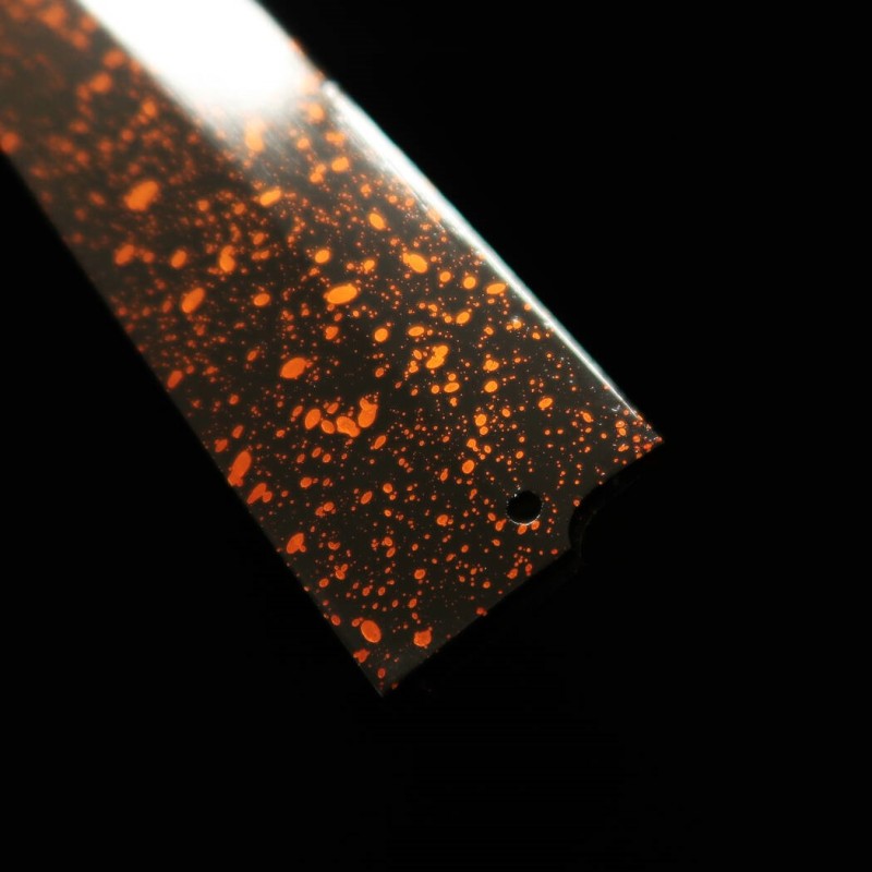 柳刃用 塗り鞘 （金茶・暗）ピン穴あり (300mm)
