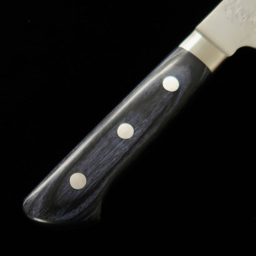 みうらぺーじ 三浦MIURA 切付三徳 青紙二号 梨地 青合板柄（195mm） – 三浦