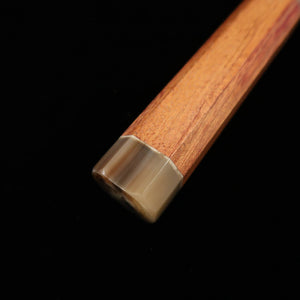 [OUTLET] Manche personnalisé pour Gyuto, bois de ronce de bouleau, viroles blanches en corne de buffle, octogonal (240 mm)