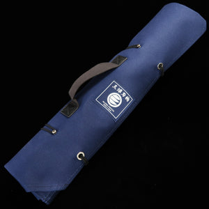 Funda enrollable original para cuchillos Miura Hamono, lona 51×48 cm, para 4 cuchillos (azul marino/negro/rojo/verde/arena)