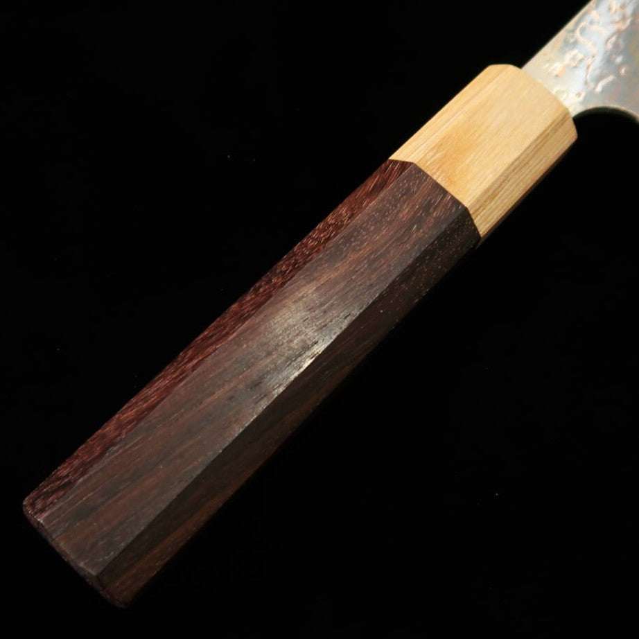 佐治武士SAJITAKESHI ペティ VG10 有色ダマスカス 紫檀八角柄（130mm）