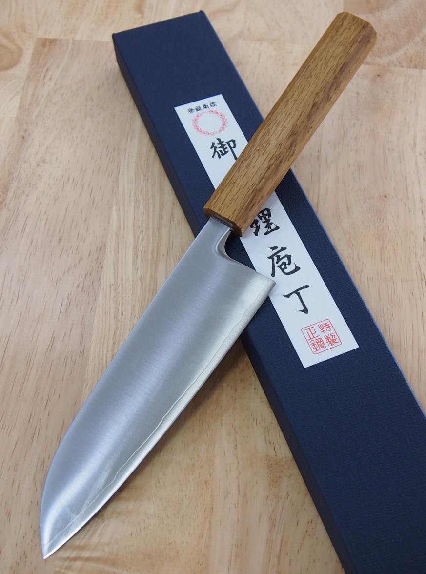 三浦 MIURA 粉末ハイス 三徳 樫八角柄 (165mm)
