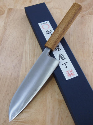 三浦 MIURA 粉末ハイス 三徳 樫八角柄 (165mm)