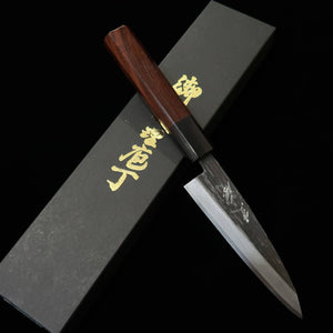MIURA Aogami nº 2 cuchillo utilitario de filo simple mango octogonal de palisandro (120 mm)