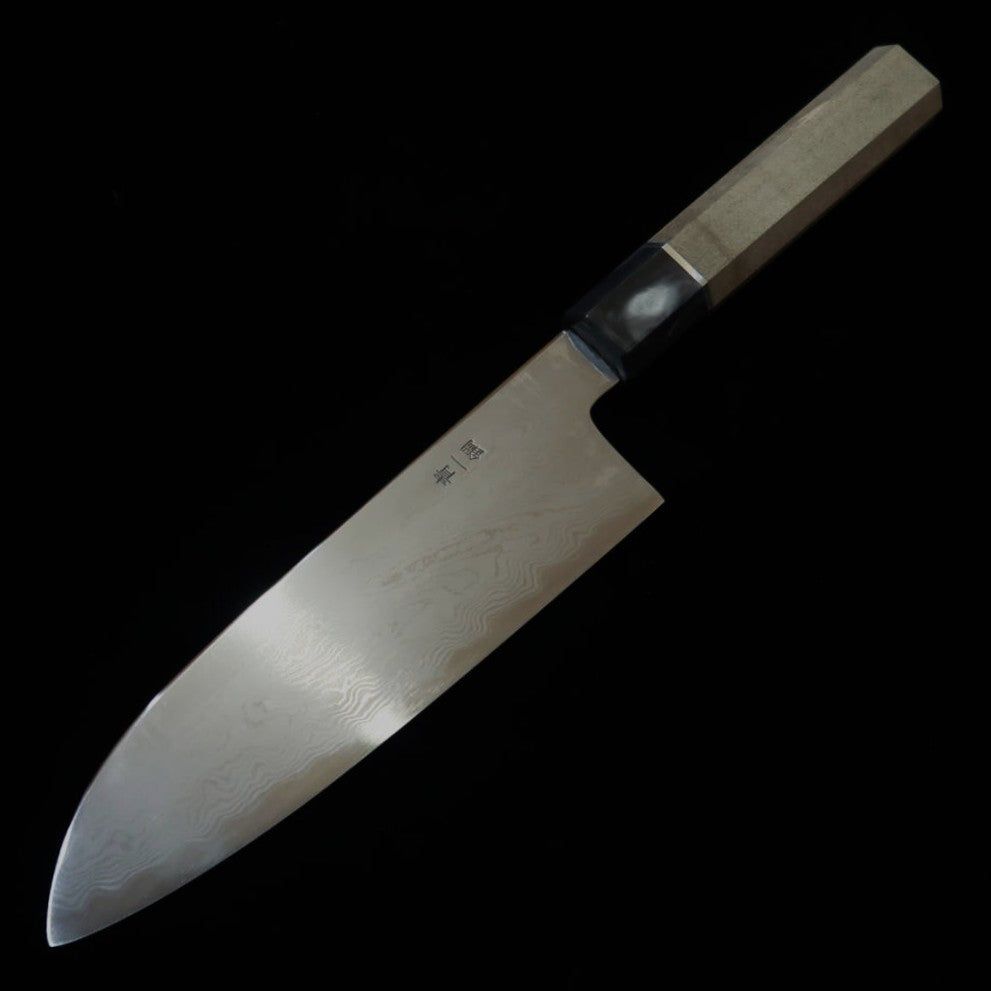 KANETSUNE, Série Yohki, Santoku, Aogami #1, Damas, KC-457, manche en bois stabilisé (180 mm)