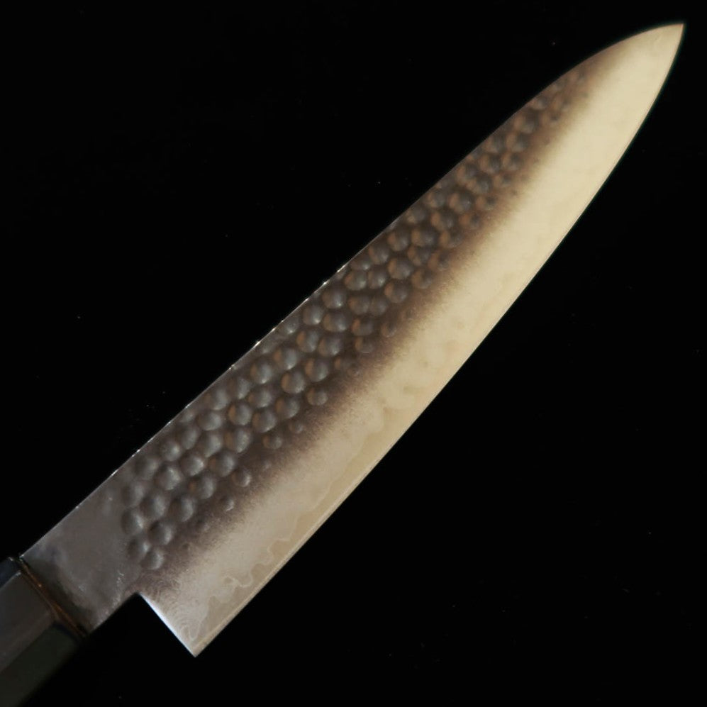 三浦 MIURA ペティ VG10 黒染 鎚目ダマスカス　ウェンジ八角柄 （150mm）
