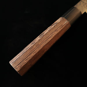 Miura Petty VG10 Blackened Tsuchime Damascus Wenge Octagonal Handle (150mm)