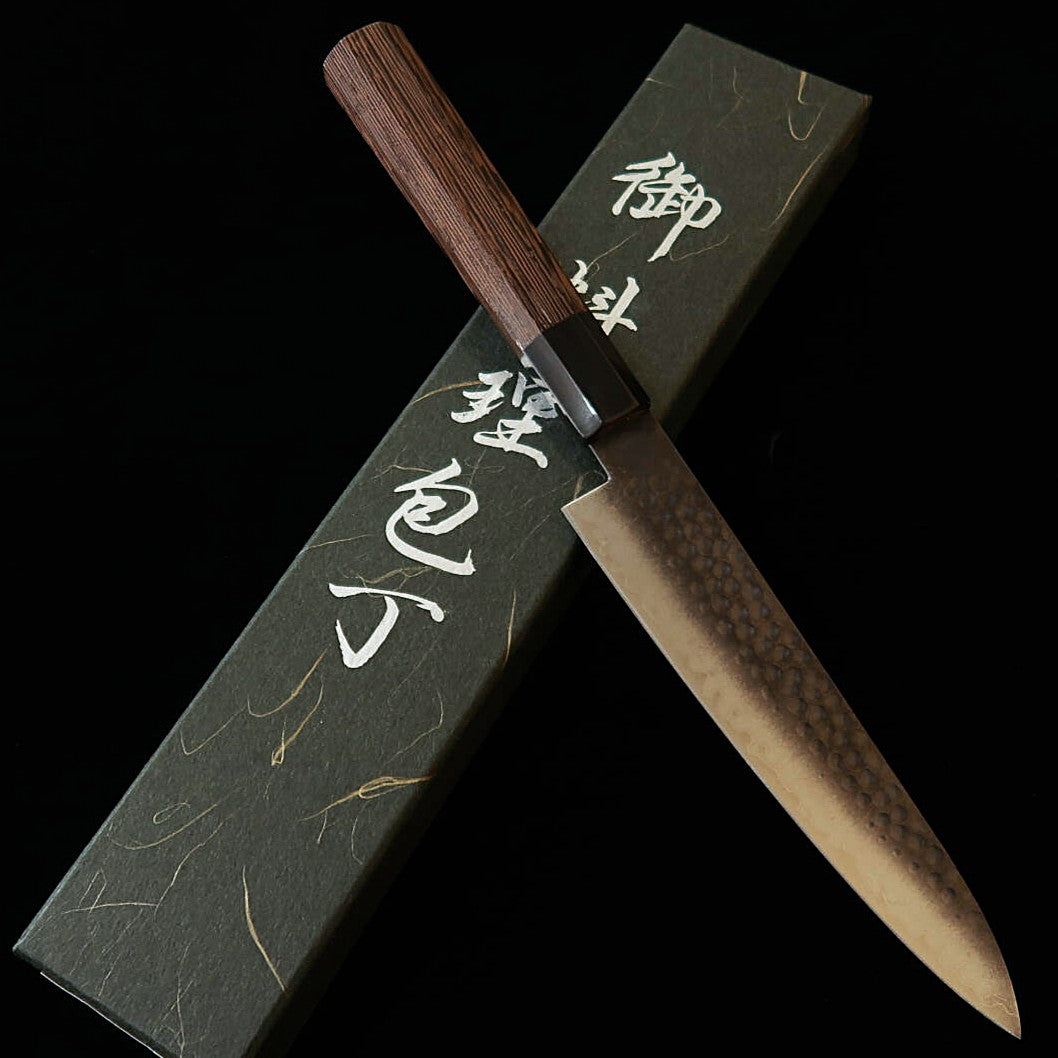 Miura MIURA petty VG10, damasco martillado ennegrecido, mango octogonal de wengué (150 mm)