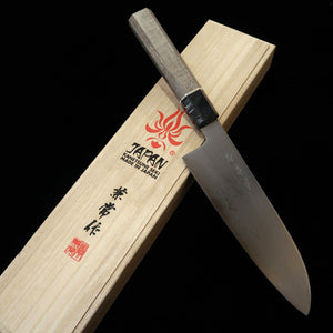KANETSUNE, Série Yohki, Santoku, Aogami #1, Damas, KC-457, manche en bois stabilisé (180 mm)