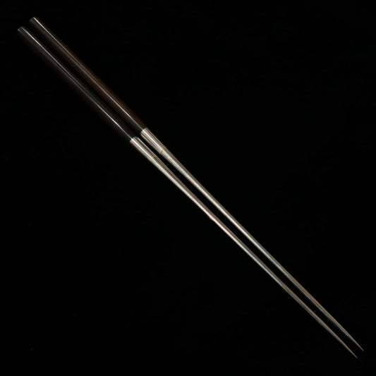 Palillos para servir - Titanio, mango de ébano (180 mm)