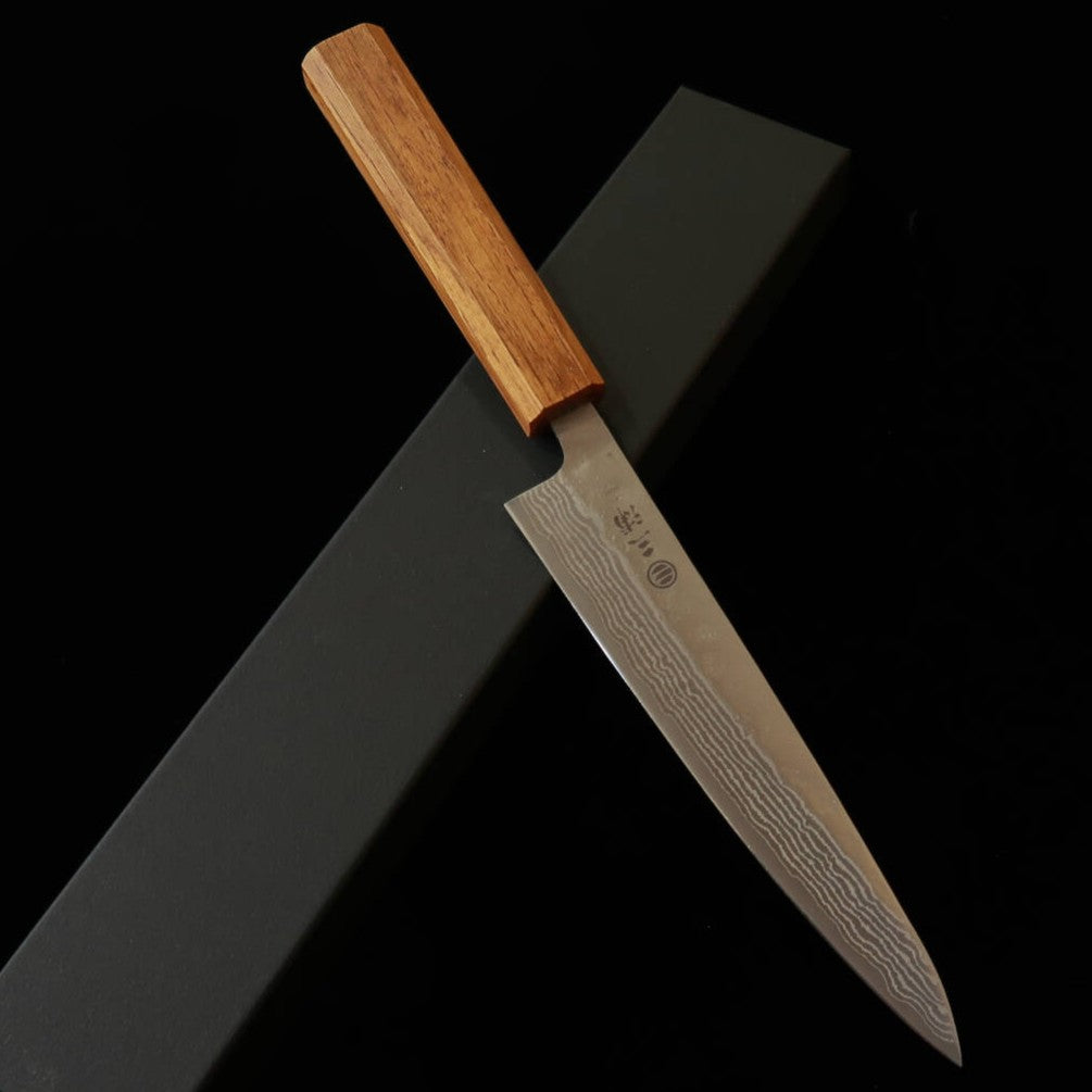Miura MIURA Petty 440C Fosco Damasco Cabo octogonal em carvalho (150 mm)
