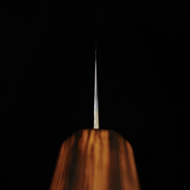 Faca Sujihiki Miura MIURA, aço 440C, acabamento espelhado, Damasco, cabo de carvalho negro (240mm)