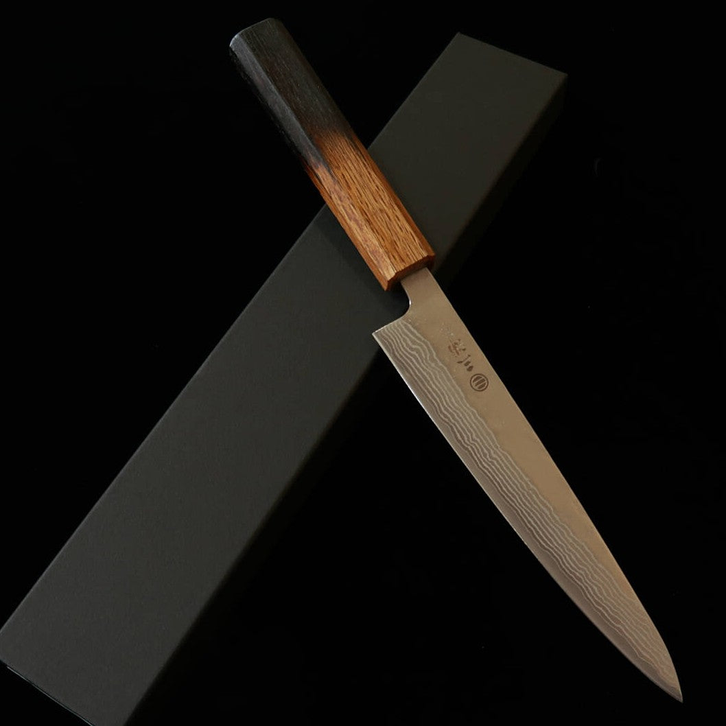 Miura Petty 440C, damasco fosco, cabo octogonal com laca queimada