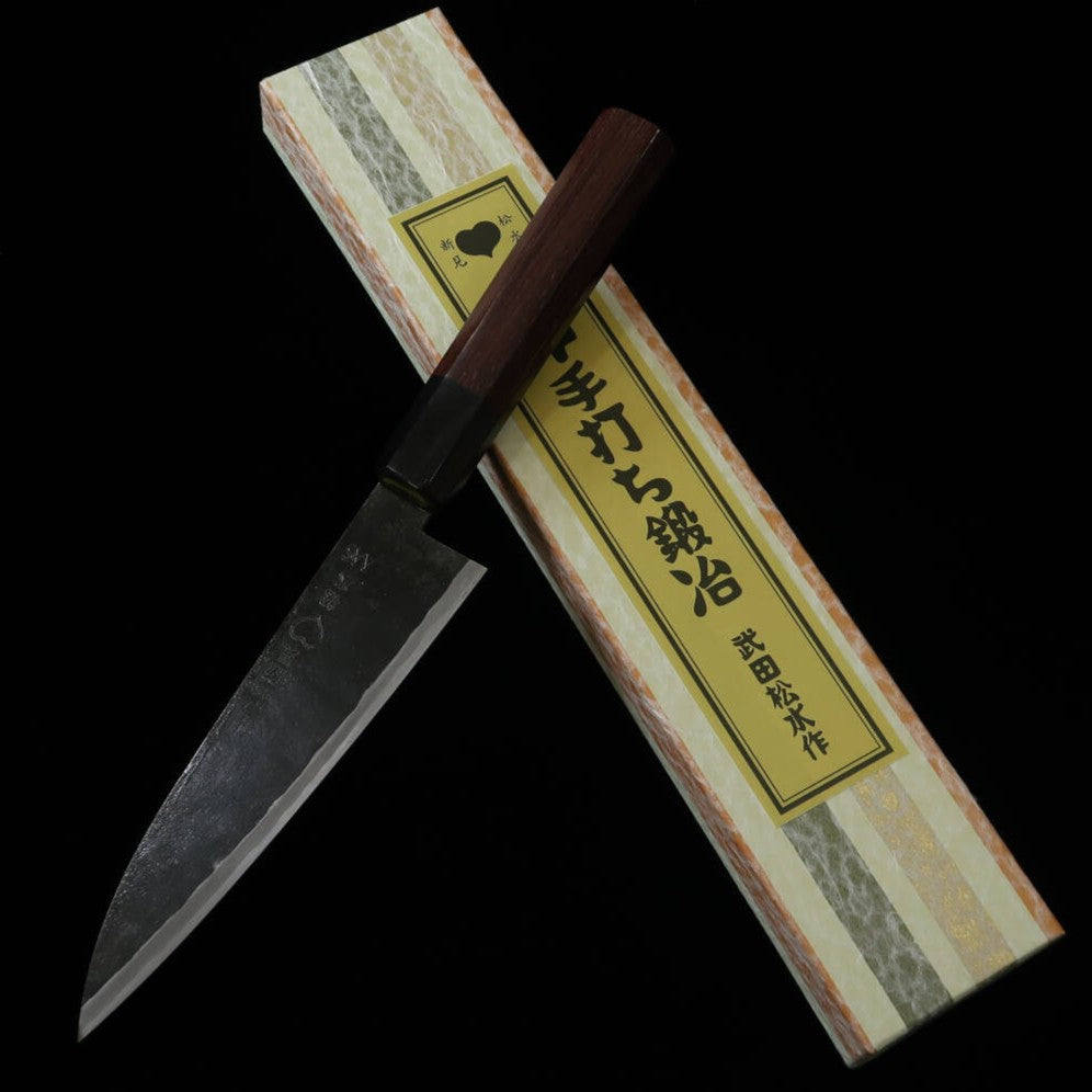 TAKEDA Facas - Forja artesanal de Bitchū - Faca Petty multiuso - Aço Hitachi Aogami Super (130~150mm)