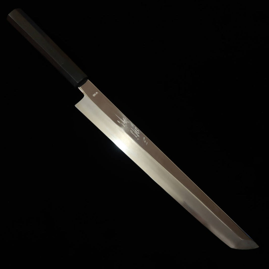 三浦佩MIURAObidama 先丸柳刃 VG10 鏡面仕上げ 黒檀八角柄 （270/300mm）