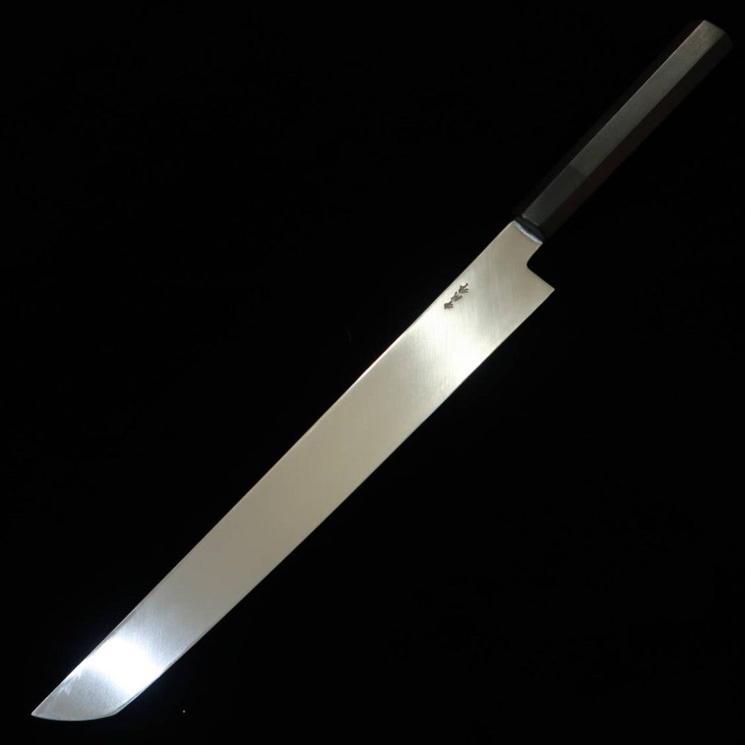 Miura Obidama Rounded Yanagi Blade Knife, VG10 Mirror Finish, Ebony Octagonal Handle (270/300mm)