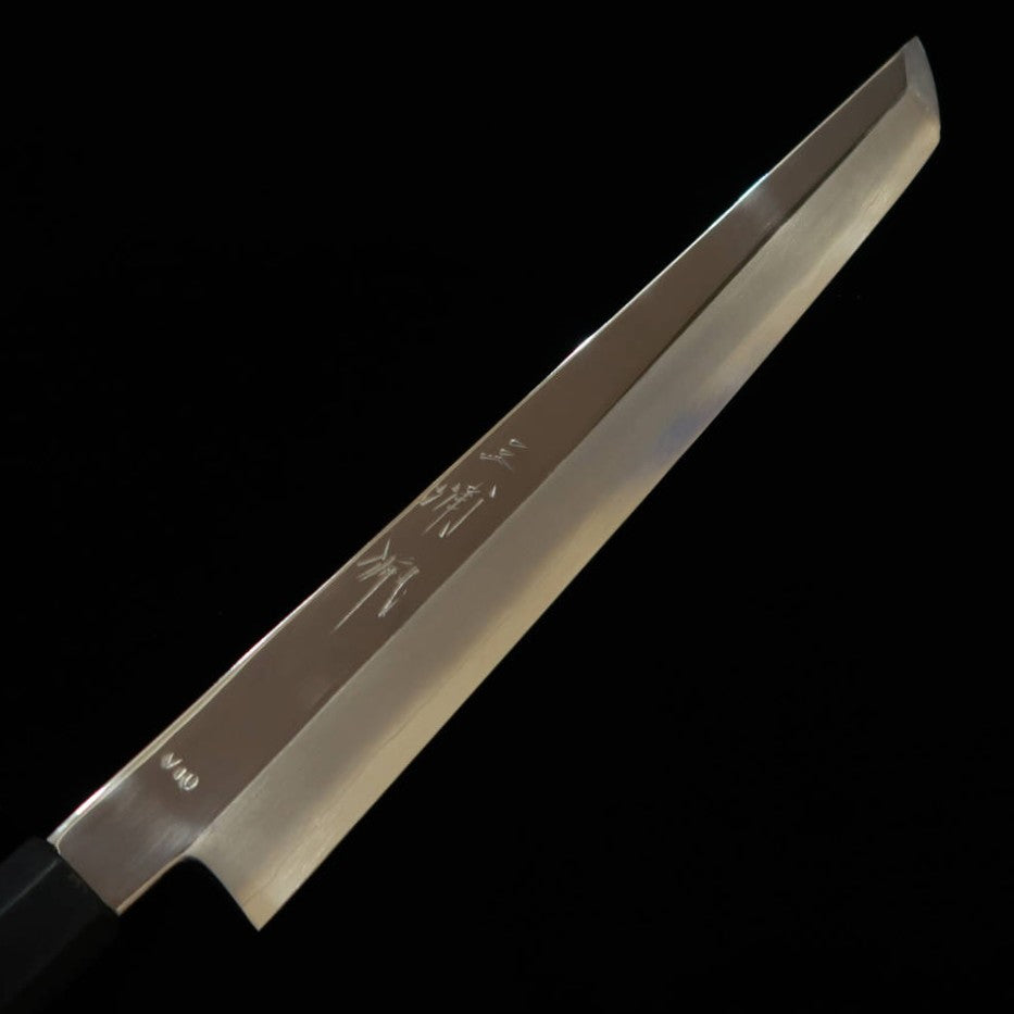 Miura Obidama Rounded Yanagi Blade Knife, VG10 Mirror Finish, Ebony Octagonal Handle (270/300mm)